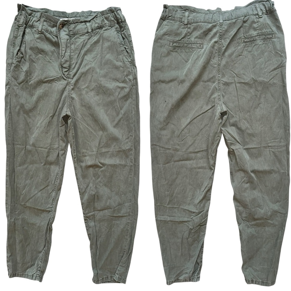 Green BA&SH Green High Rise Button Fly Casual Jogger Style Trousers US Size 4